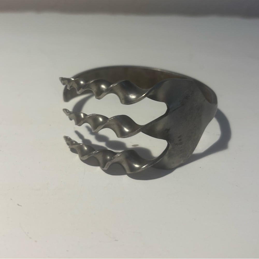 Edgy Silver vintage fork cuff Bracelet